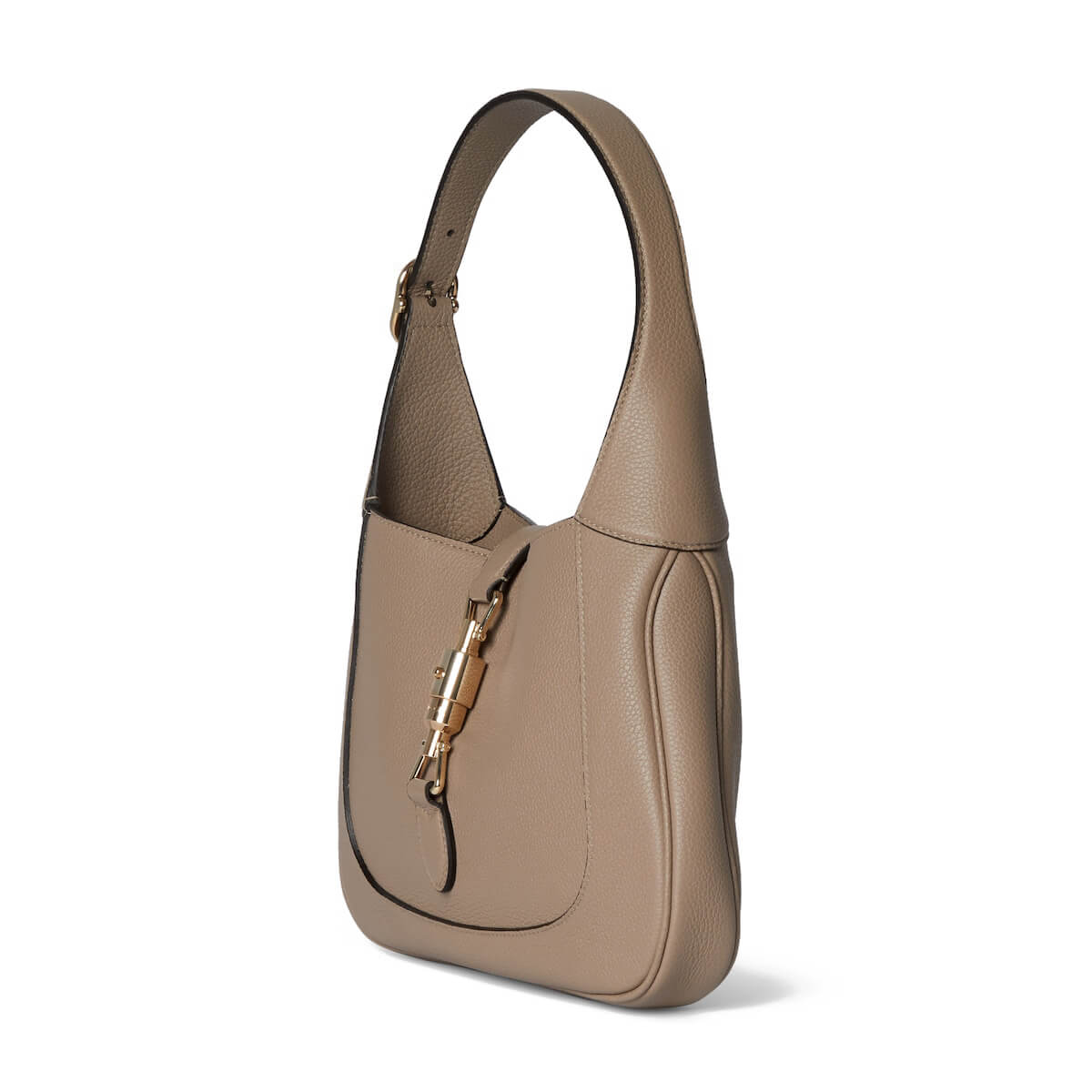 GUCCI Jackie 1961 Small Shoulder Bag in Grain Leather - Taupe