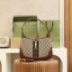 GUCCI Jackie 1961 Small Shoulder Bag - Beige Canvas & Brown Leather