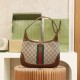 GUCCI Jackie 1961 Small Shoulder Bag - Beige Canvas & Brown Leather