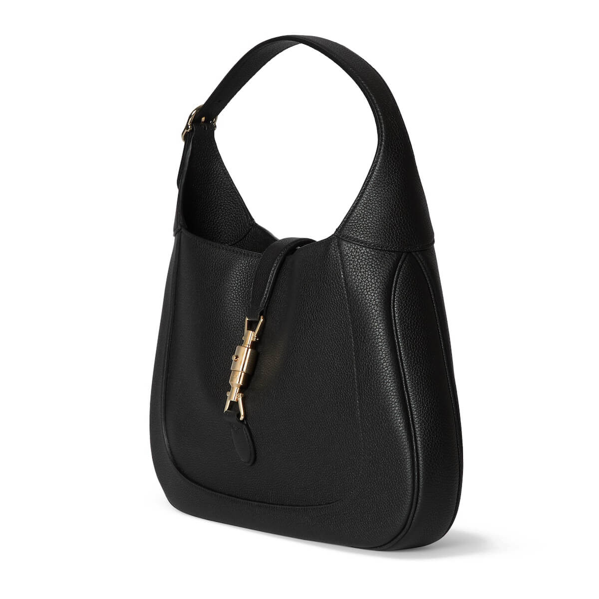 GUCCI Jackie 1961 Medium Shoulder Bag in Grain Leather - Black