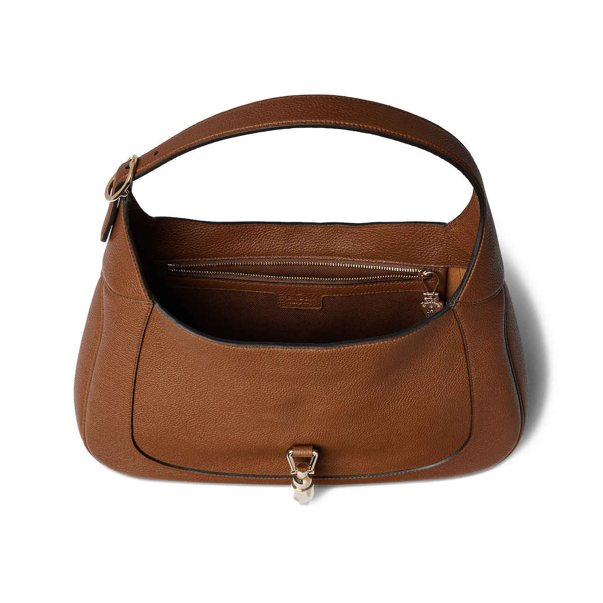 GUCCI Jackie 1961 Medium Shoulder Bag in Grain Leather - Brown