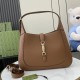 GUCCI Jackie 1961 Medium Shoulder Bag in Grain Leather - Brown