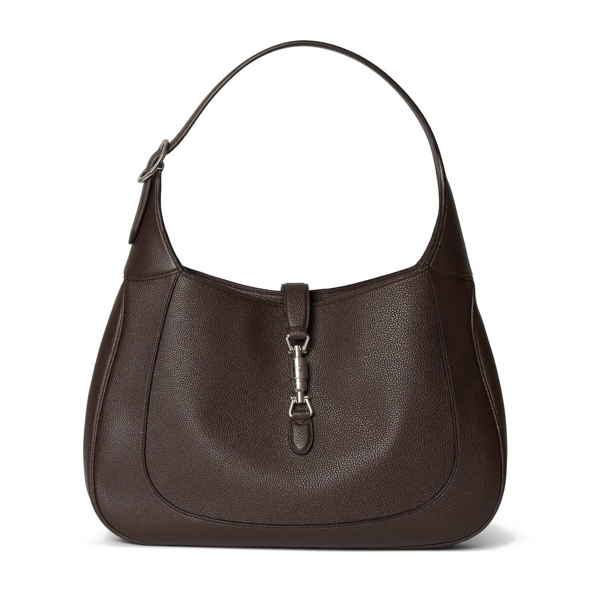 GUCCI Jackie 1961 Large Shoulder Bag in Grain Leather - Brown