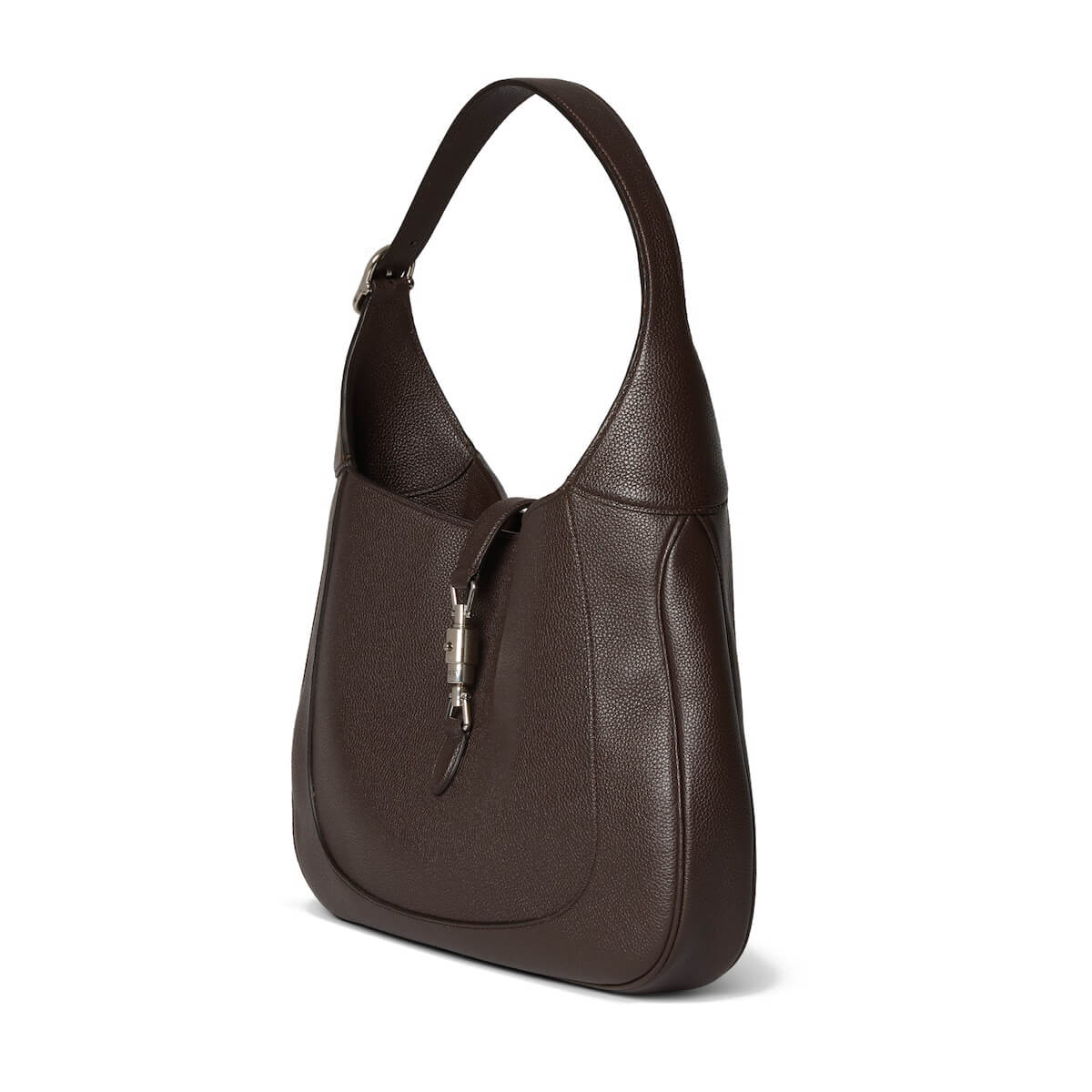 GUCCI Jackie 1961 Large Shoulder Bag in Grain Leather - Brown