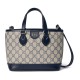 GUCCI Ophidia Mini Tote Bag - Beige and Blue GG Supreme