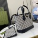 GUCCI Ophidia Mini Tote Bag - Beige and Blue GG Supreme