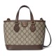 GUCCI Ophidia Mini Tote Bag - Beige and Ebony GG Supreme