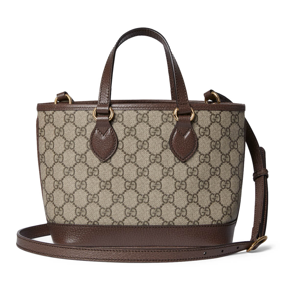 GUCCI Ophidia Mini Tote Bag - Beige and Ebony GG Supreme