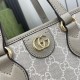 GUCCI Ophidia Mini Tote Bag - Beige and White GG Supreme