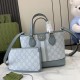 GUCCI Ophidia Mini Tote Bag - Dusty Blue GG Supreme