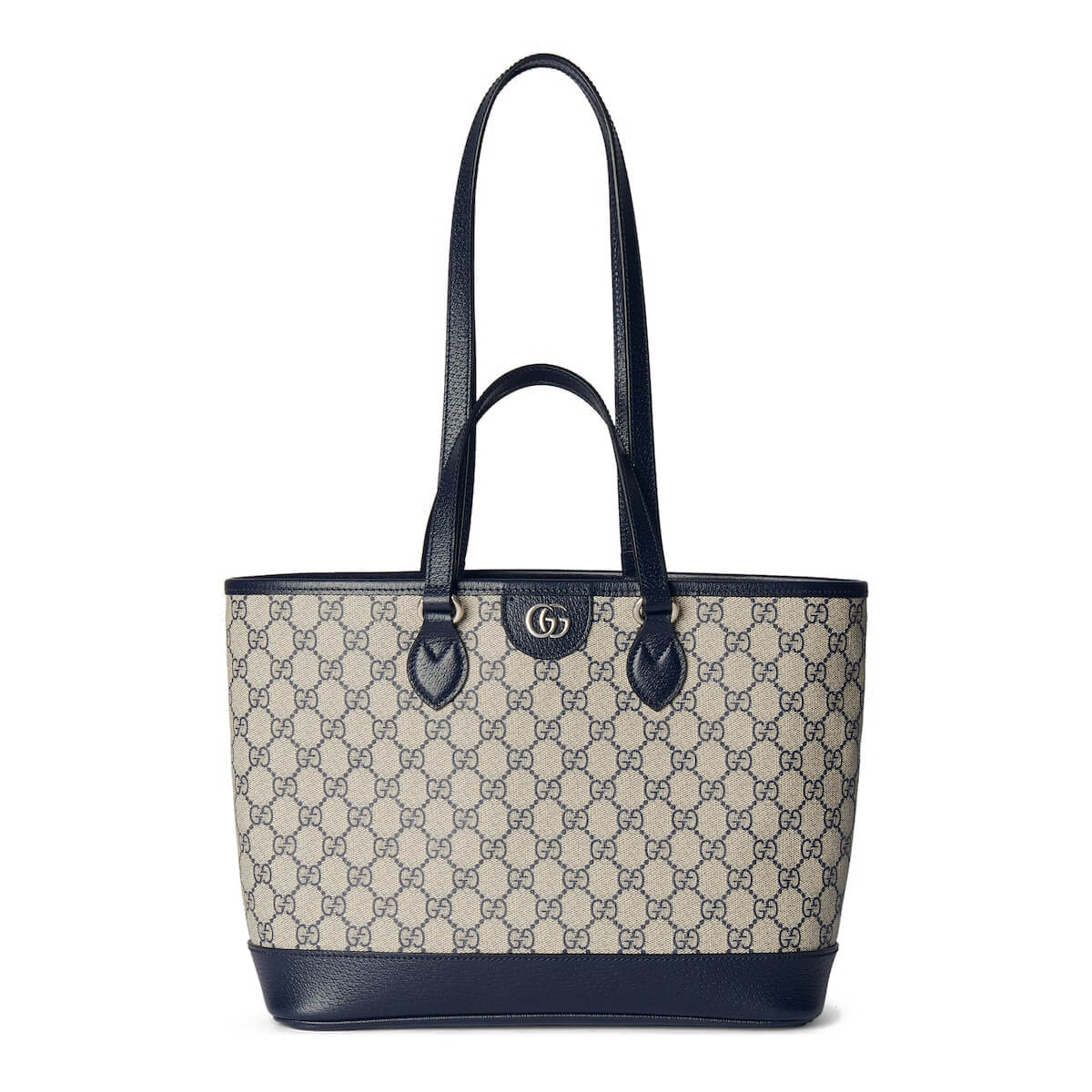 GUCCI Ophidia Small Tote Bag - Beige and Blue GG Supreme