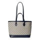 GUCCI Ophidia Small Tote Bag - Beige and Blue GG Supreme