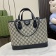 GUCCI Ophidia Small Tote Bag - Beige and Blue GG Supreme