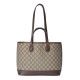 GUCCI Ophidia Small Tote Bag - Beige and Ebony GG Supreme