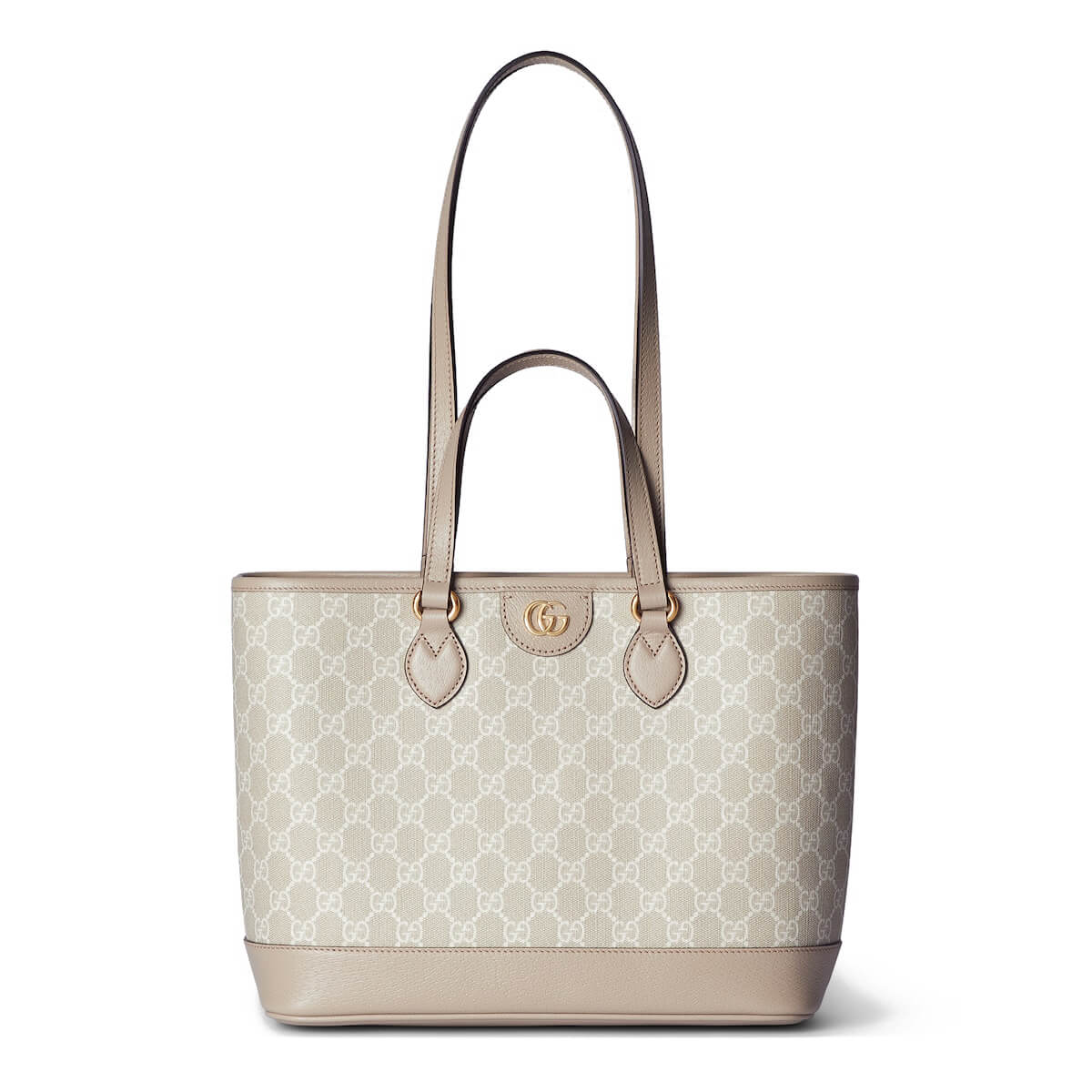 GUCCI Ophidia Small Tote Bag - Beige and White GG Supreme