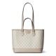 GUCCI Ophidia Small Tote Bag - Beige and White GG Supreme