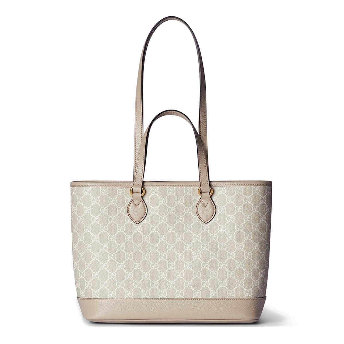 GUCCI Ophidia Small Tote Bag - Beige and White GG Supreme