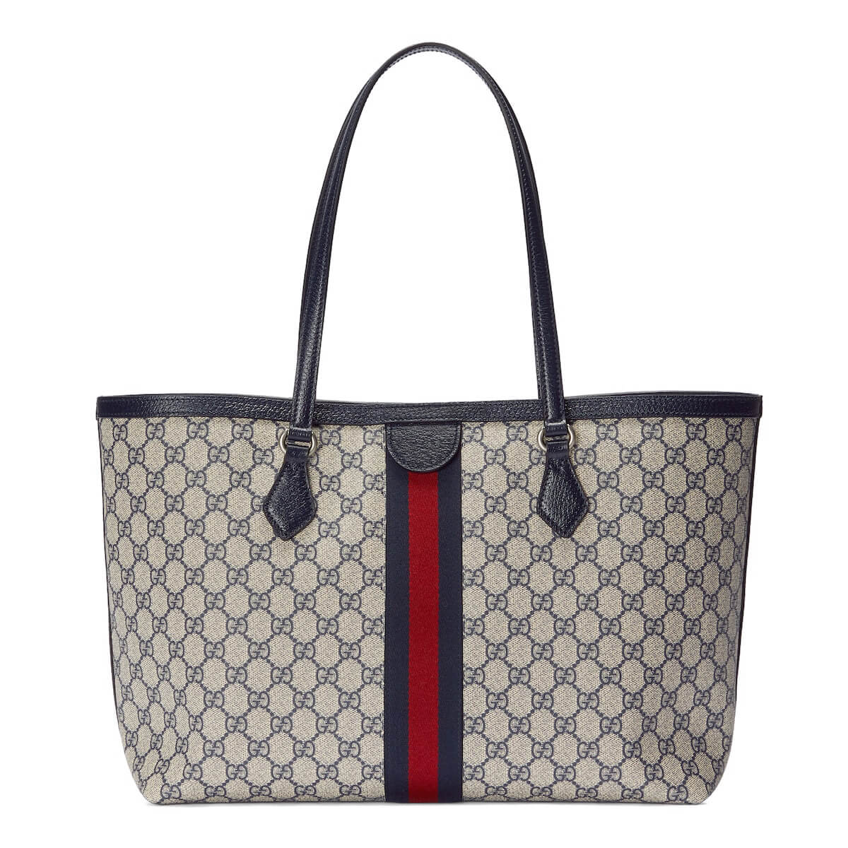 GUCCI Ophidia Medium Tote Bag - Beige and Blue GG Supreme