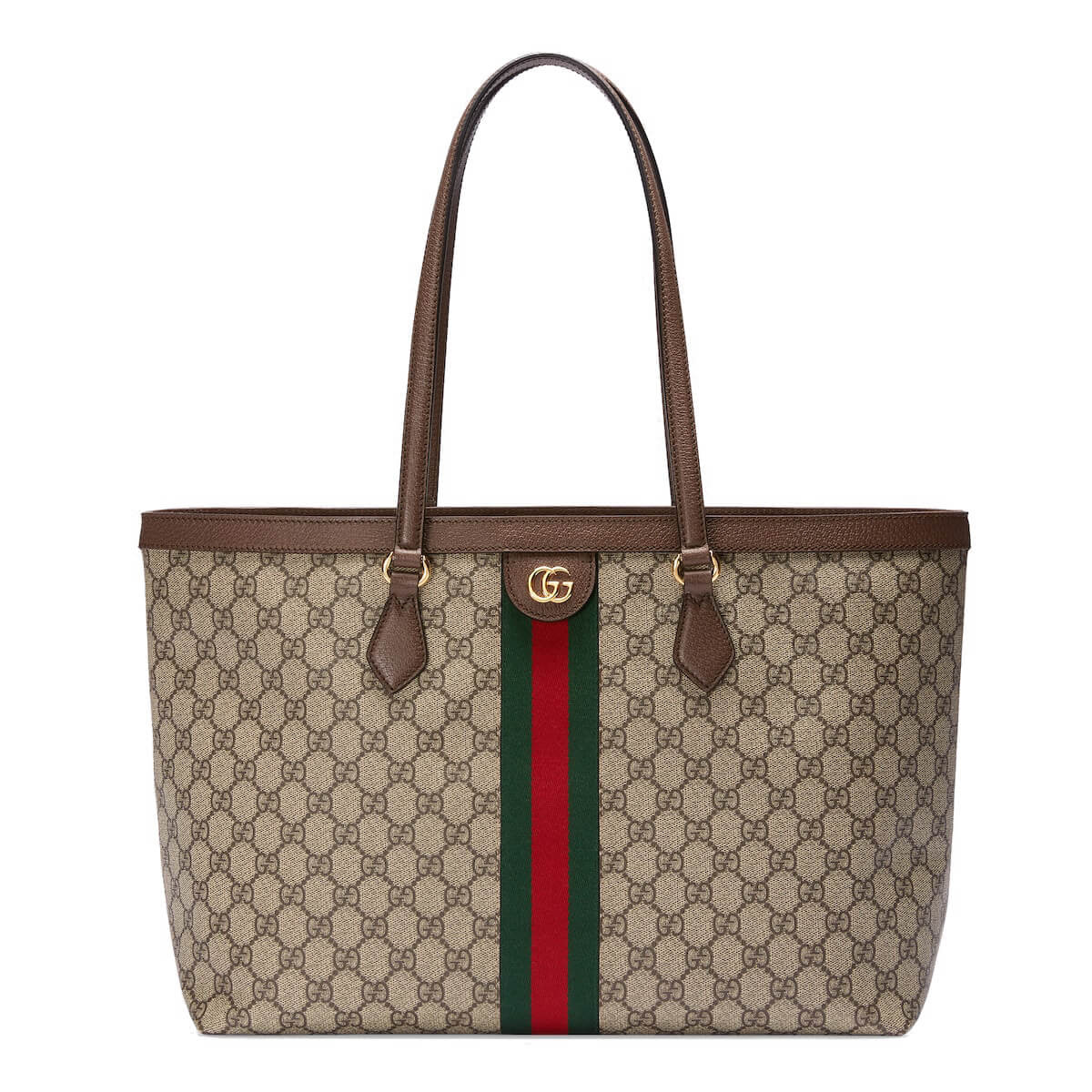 GUCCI Ophidia Medium Tote Bag - Beige and Ebony GG Supreme