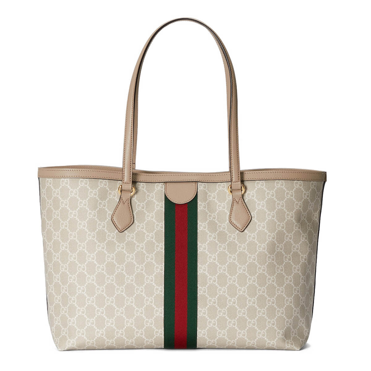 GUCCI Ophidia Medium Tote Bag - Beige and White GG Supreme