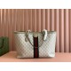 GUCCI Ophidia Medium Tote Bag - Beige and White GG Supreme