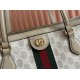 GUCCI Ophidia Medium Tote Bag - Beige and White GG Supreme