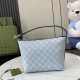 GUCCI Ophidia Super Mini Shoulder Bag - Dusty Blue GG Supreme