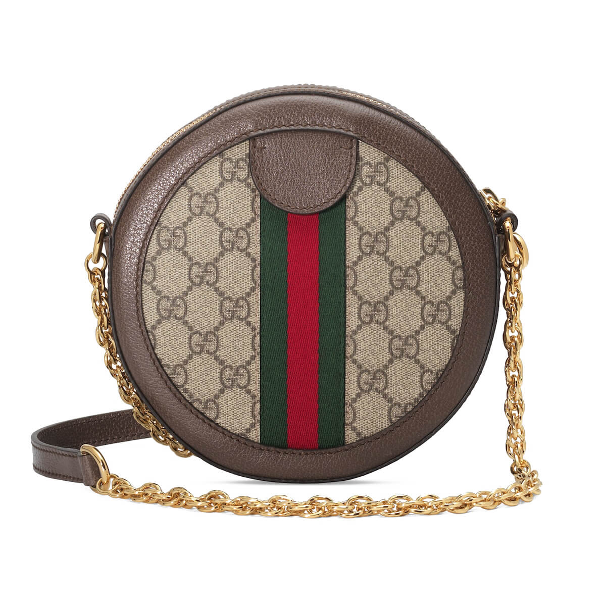 GUCCI Ophidia GG Supreme Mini Round Shoulder Bag