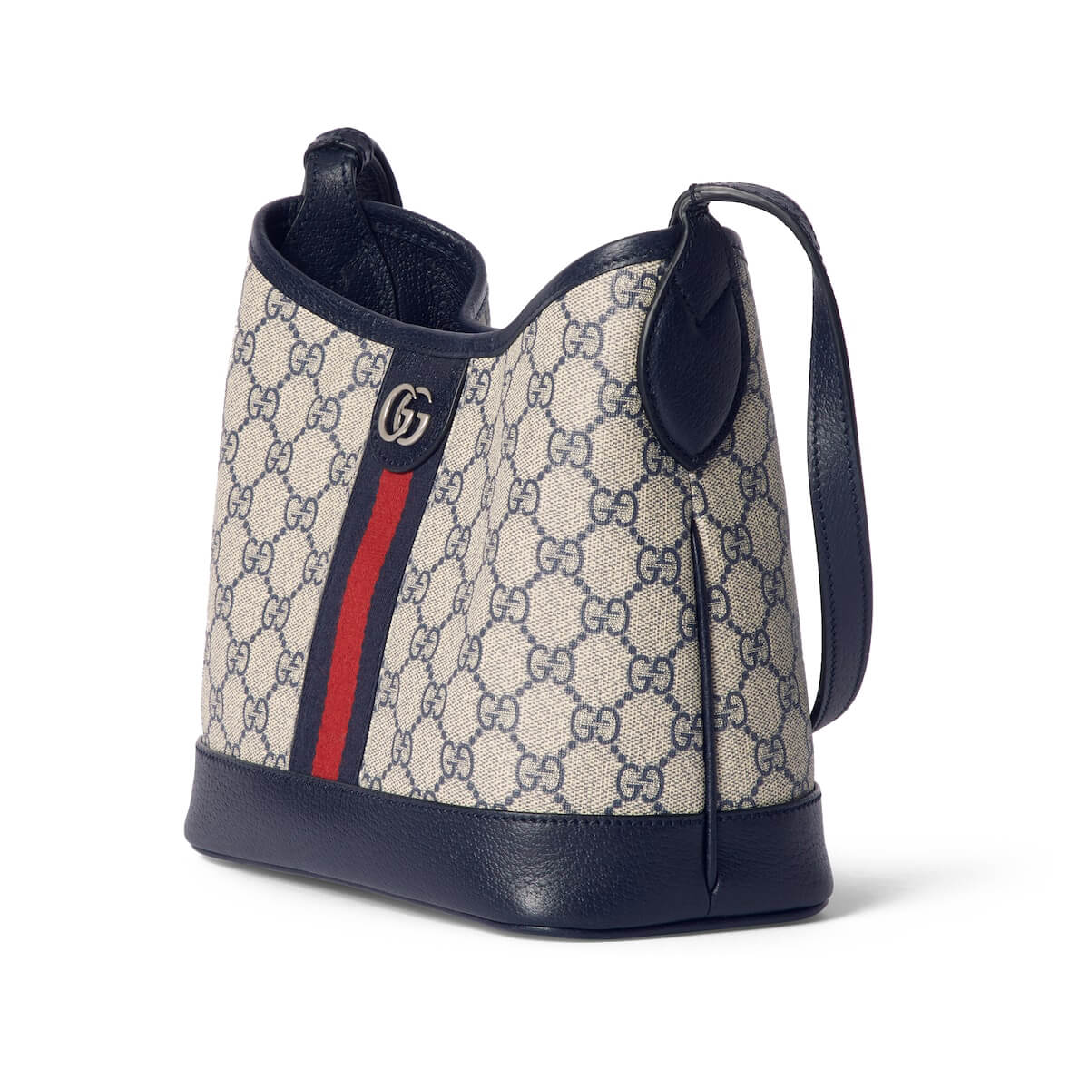 GUCCI Ophidia Small Shoulder Bag - Beige and Blue GG Supreme