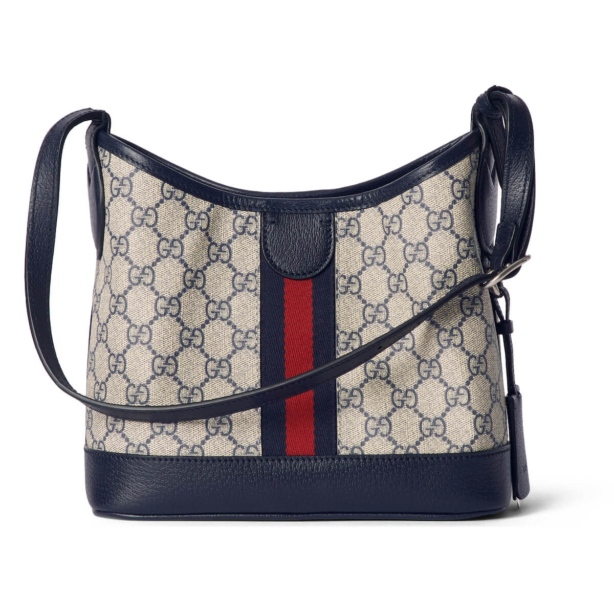 GUCCI Ophidia Small Shoulder Bag - Beige and Blue GG Supreme