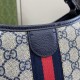 GUCCI Ophidia Small Shoulder Bag - Beige and Blue GG Supreme