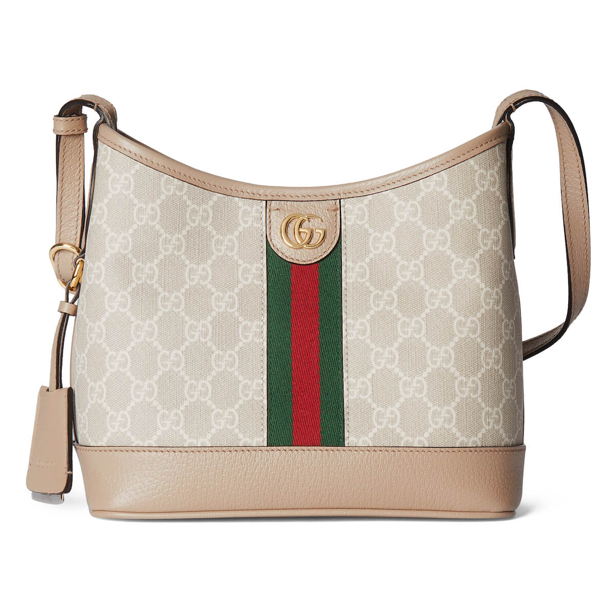 GUCCI Ophidia Small Shoulder Bag - Beige and White GG Supreme