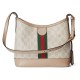 GUCCI Ophidia Small Shoulder Bag - Beige and White GG Supreme