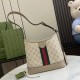 GUCCI Ophidia Small Shoulder Bag - Beige and White GG Supreme