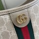 GUCCI Ophidia Small Shoulder Bag - Beige and White GG Supreme