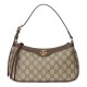 GUCCI Ophidia Small Shoulder Handbag - Beige and Ebony GG Supreme