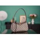 GUCCI Ophidia Small Shoulder Handbag - Beige and Ebony GG Supreme