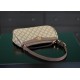 GUCCI Ophidia Small Shoulder Handbag - Beige and Ebony GG Supreme