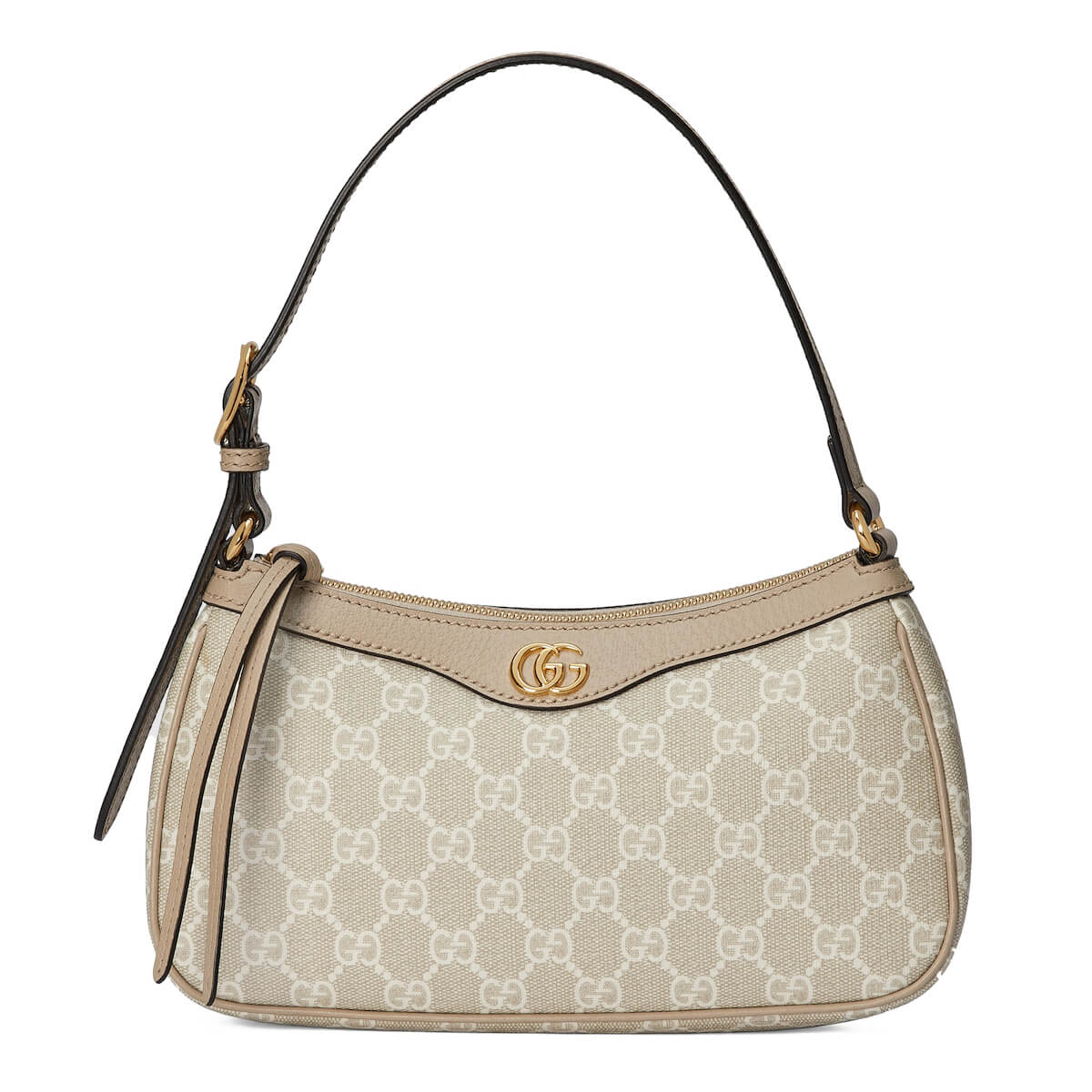 GUCCI Ophidia Small Shoulder Handbag - Beige and White GG Supreme