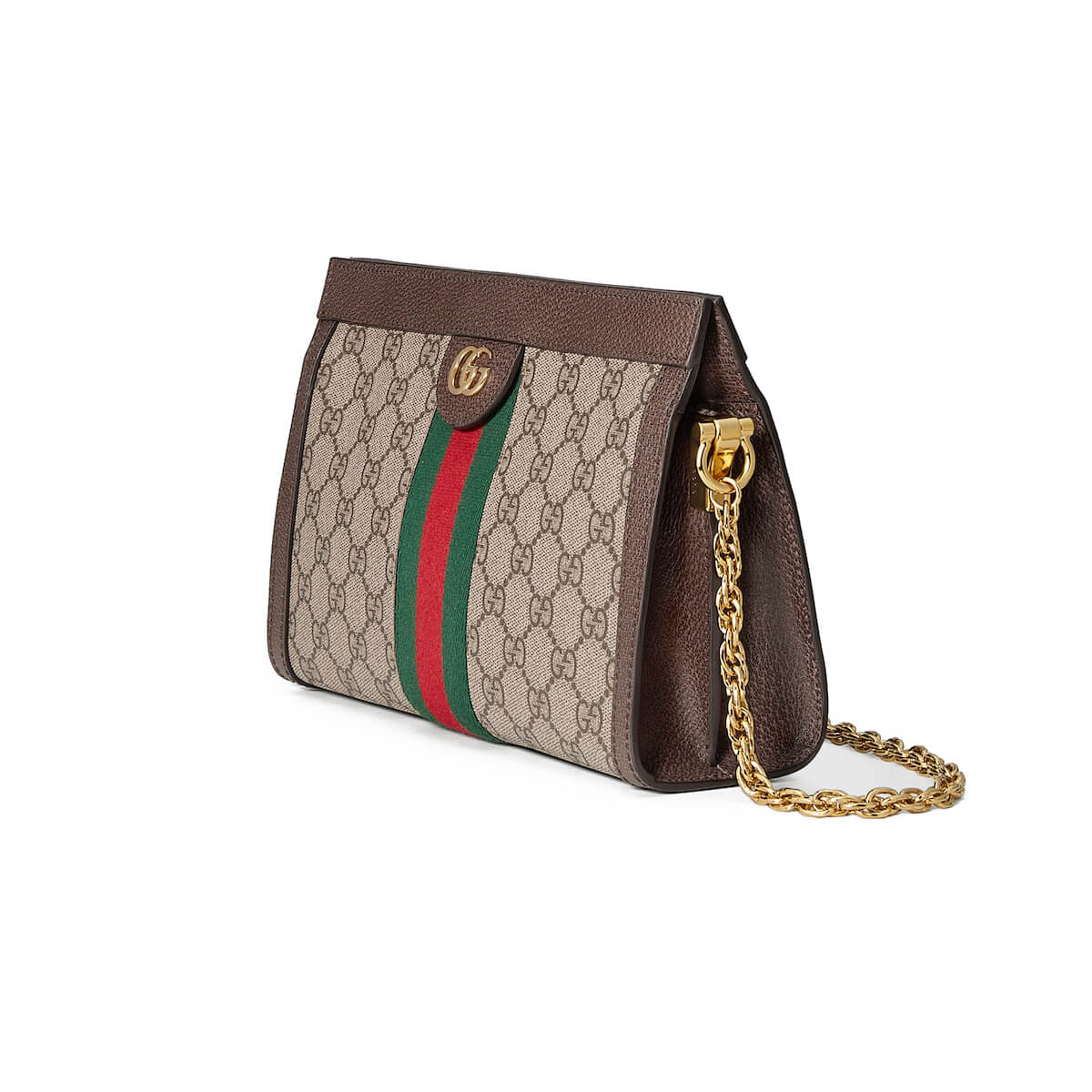 GUCCI Ophidia Small Chain Strap Shoulder Bag - Beige and Ebony GG Supreme