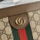 GUCCI Ophidia Small Chain Strap Shoulder Bag - Beige and Ebony GG Supreme