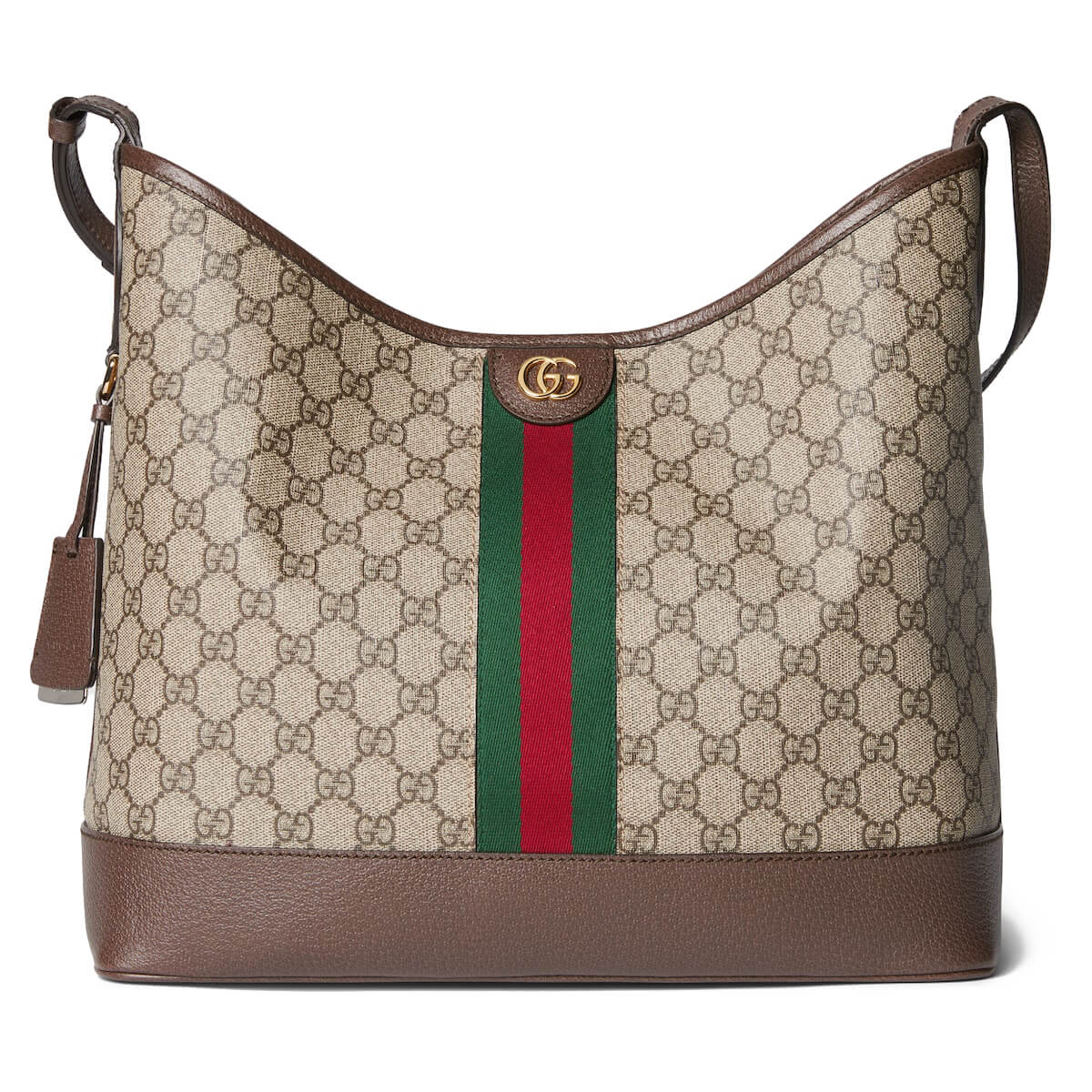 GUCCI Ophidia Medium Shoulder Bag - Beige and Ebony GG Supreme