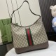 GUCCI Ophidia Medium Shoulder Bag - Beige and Ebony GG Supreme