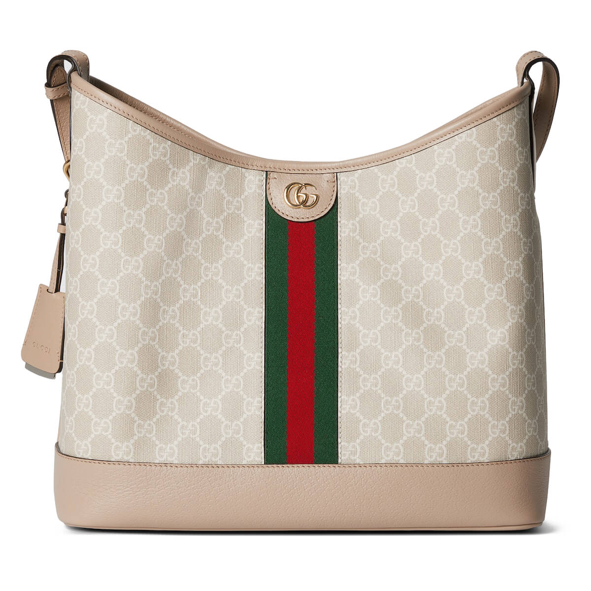 GUCCI Ophidia Medium Shoulder Bag - Beige and White GG Supreme