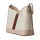 GUCCI Ophidia Medium Shoulder Bag - Beige and White GG Supreme