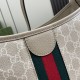 GUCCI Ophidia Medium Shoulder Bag - Beige and White GG Supreme