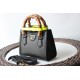 GUCCI Diana Mini Tote Bag - Black Leather