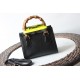 GUCCI Diana Mini Tote Bag - Black Leather