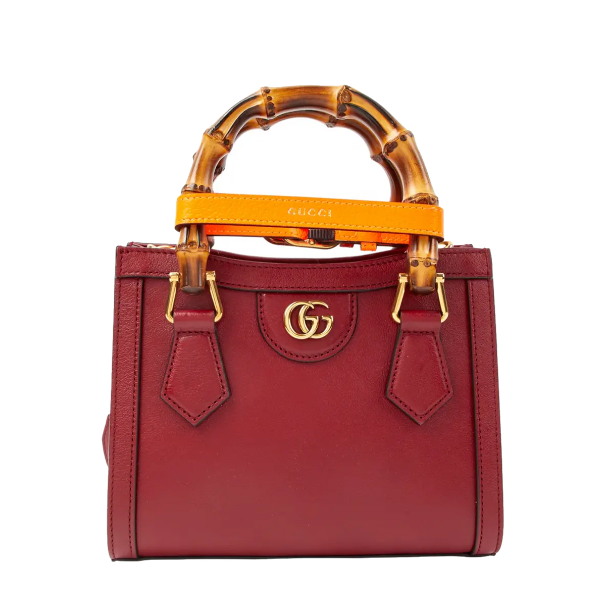 GUCCI Diana Mini Tote Bag - Red Leather