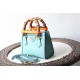 GUCCI Diana Mini Tote Bag - Blue Leather